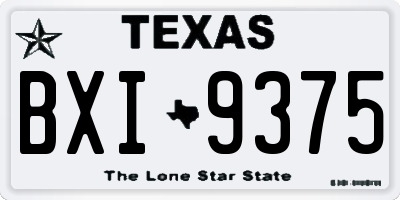 TX license plate BXI9375