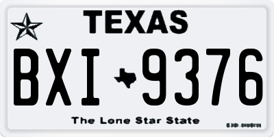 TX license plate BXI9376