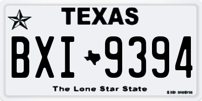 TX license plate BXI9394