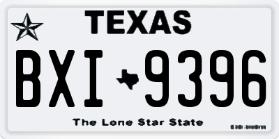 TX license plate BXI9396