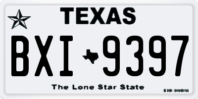 TX license plate BXI9397