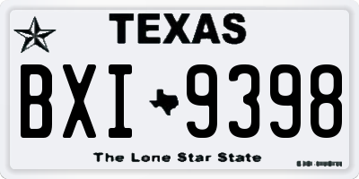 TX license plate BXI9398