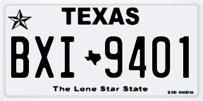 TX license plate BXI9401