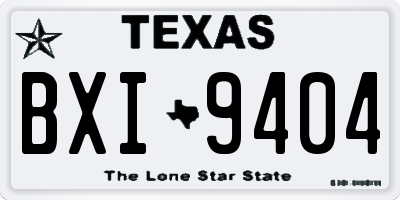 TX license plate BXI9404