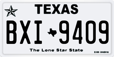 TX license plate BXI9409