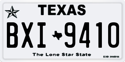 TX license plate BXI9410
