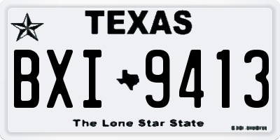 TX license plate BXI9413