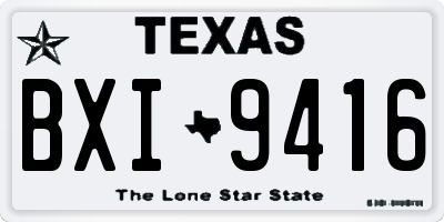 TX license plate BXI9416