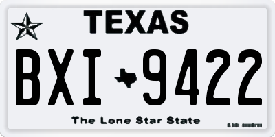 TX license plate BXI9422