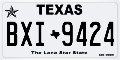 TX license plate BXI9424