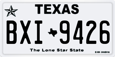 TX license plate BXI9426