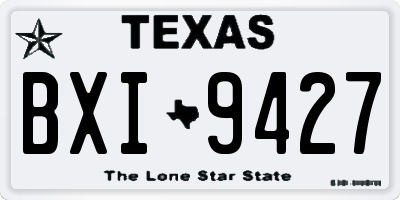 TX license plate BXI9427