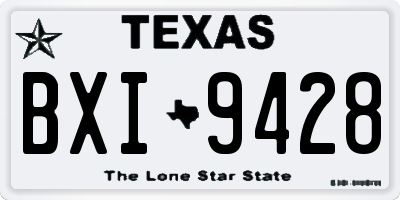 TX license plate BXI9428