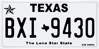 TX license plate BXI9430