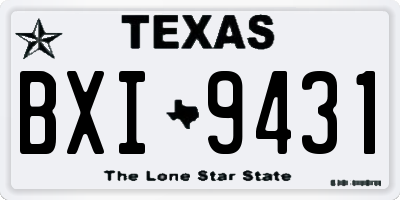 TX license plate BXI9431