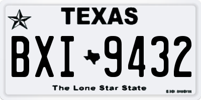 TX license plate BXI9432
