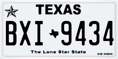 TX license plate BXI9434