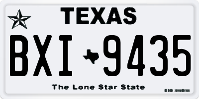 TX license plate BXI9435