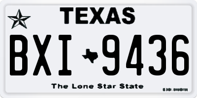 TX license plate BXI9436