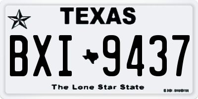 TX license plate BXI9437
