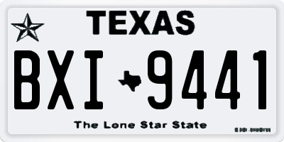 TX license plate BXI9441