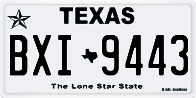 TX license plate BXI9443