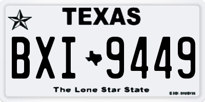 TX license plate BXI9449