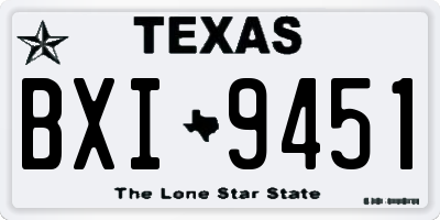 TX license plate BXI9451