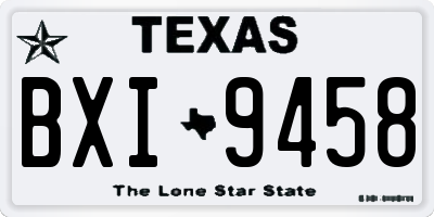 TX license plate BXI9458