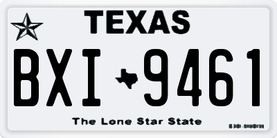 TX license plate BXI9461