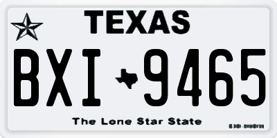 TX license plate BXI9465