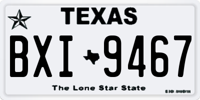 TX license plate BXI9467