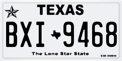 TX license plate BXI9468