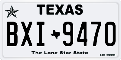 TX license plate BXI9470