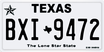 TX license plate BXI9472