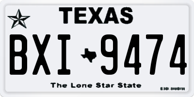 TX license plate BXI9474