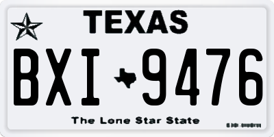 TX license plate BXI9476