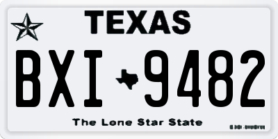 TX license plate BXI9482