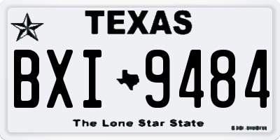 TX license plate BXI9484
