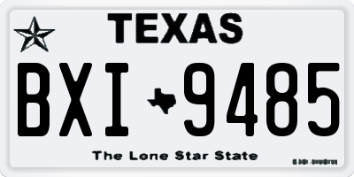 TX license plate BXI9485
