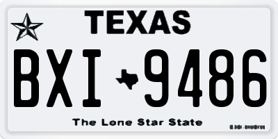 TX license plate BXI9486