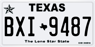 TX license plate BXI9487