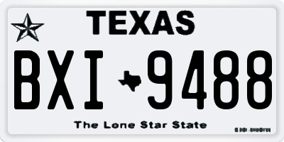 TX license plate BXI9488