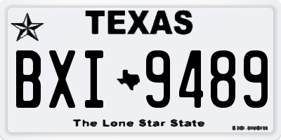 TX license plate BXI9489