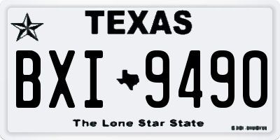 TX license plate BXI9490