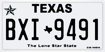 TX license plate BXI9491