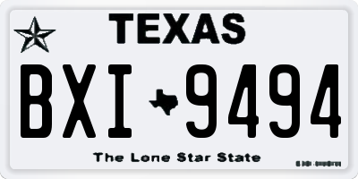 TX license plate BXI9494