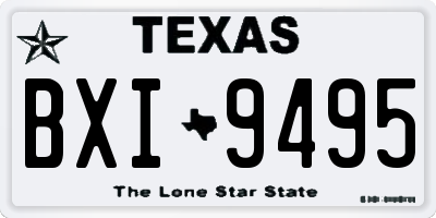 TX license plate BXI9495