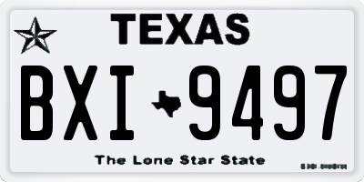 TX license plate BXI9497