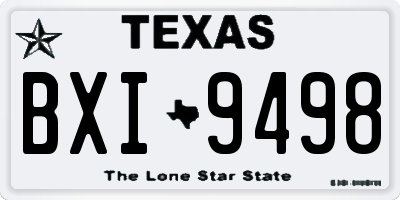 TX license plate BXI9498